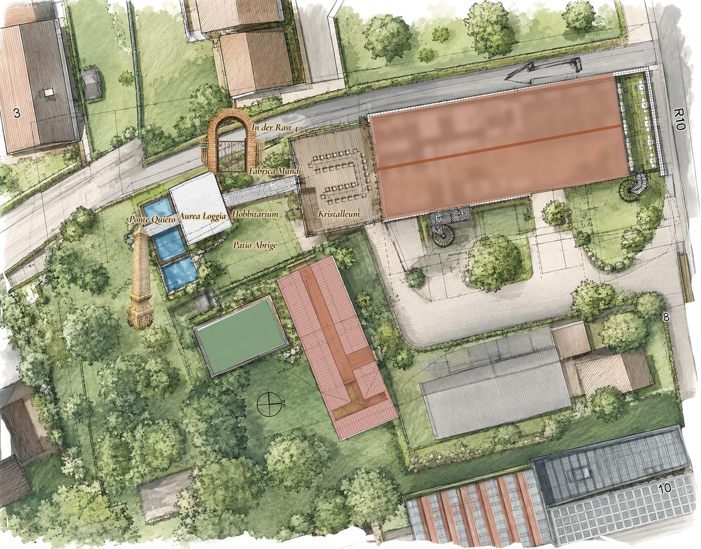 Lageplan des Weltengartens